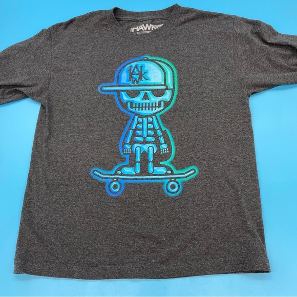 Tony Hawk Graphic Long Sleeve T-Shirt Gray Size XL - Picture 2 of 6